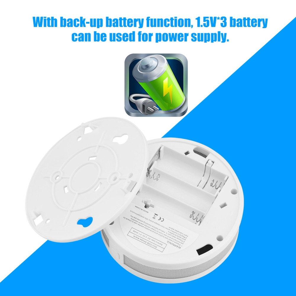 2 in 1 LED Digital Gas Smoke Alarm Co Carbon Monoxide Detector Voice Warning Sensor